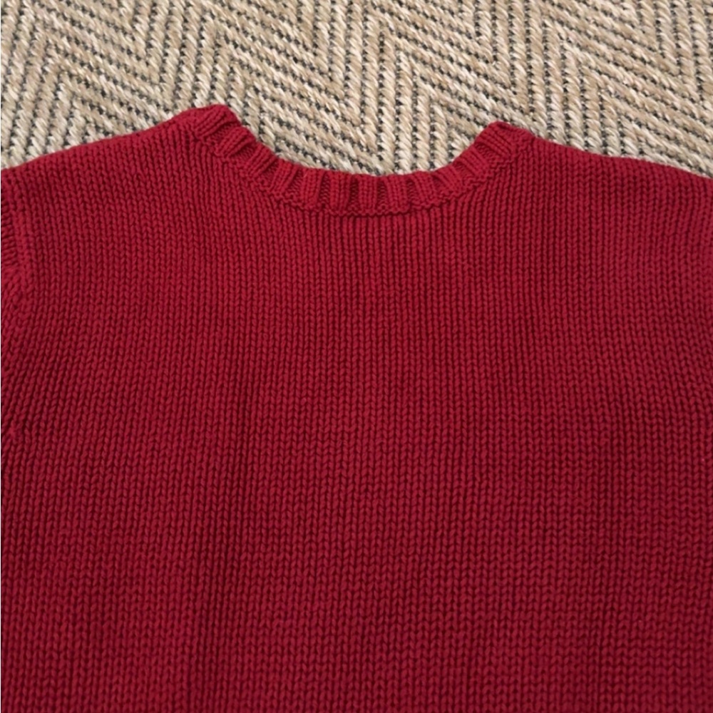 Vintage Polo Jeans Co. Ralph‎ Lauren American Flag USA Crewneck Red Knit Sweater - Picture 8 of 10